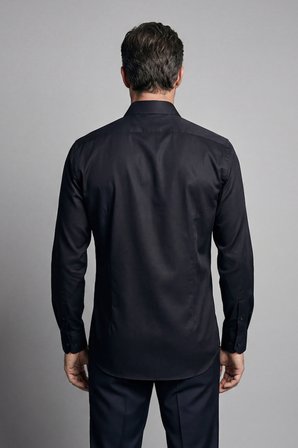 Bisse Klasik Yaka Regular Fit Siyah Uzun Kol Cepsiz Erkek Gömlek GMKLS250061_C99