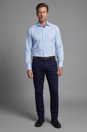 Bisse Klasik Yaka Regular Fit Açık Mavi Uzun Kol Cepsiz Erkek Gömlek GMKLS250059_33