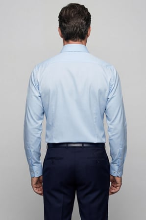 Bisse Açık Mavi Regular Fit Modern %100 Pamuk Cepsiz Klasik Yaka  Uzun Gömlek GMKLS250067_33