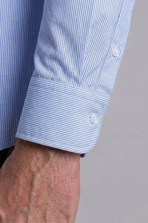 Bisse Mavi Regular Fit Pamuk Cepsiz Uzun Yarım İtalyan Yaka Gömlek BSGMCZG25300_D35