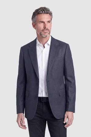 Bisse Antrasit Yün Kaşmir Comfort Mono Yaka Çift Yırtmaçlı 6 Drop Ceket PCK25K25205_D58