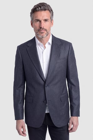 Bisse Antrasit Yün Kaşmir Comfort Mono Yaka Çift Yırtmaçlı 6 Drop Ceket PCK25K25205_D58