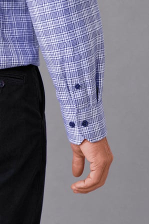 Bisse Lacivert Regular Fit Pamuk Uzun Spor Yaka Torba Gömlek GMEKS252062_E39