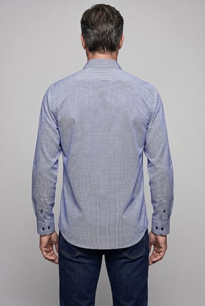 Bisse Lacivert Regular Fit Pamuk Fermuarlı Uzul Apaj Yaka Torba Gömlek GMFRM252057_E39