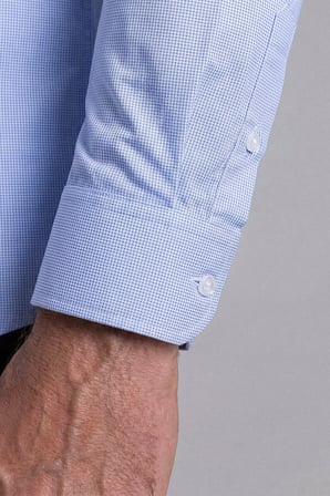 Bisse Açık Mavi Regular Fit Pamuk Cepsiz Uzun Yaka Gömlek GMARS252097_33