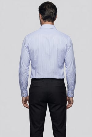 Bisse Mavi Regular Fit Pamuk Cepsiz Klasik Uzun Yaka Gömlek GMCZG252117_E35