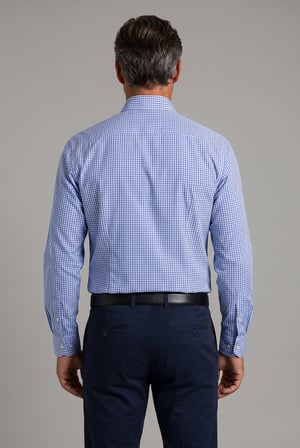 Bisse Mavi Regular Fit Pamuk Cepsiz Uzun İtalyan Yaka Gömlek GMEKS252113_E35