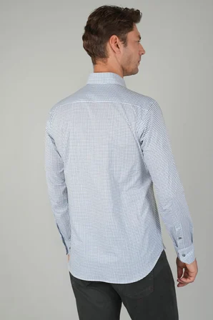 Bisse Yeşil Kareli Regular Fit Erkek Pamuk Gömlek GMEKS252162_E47