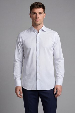 Bisse Erkek Regular Fit Uzun Kol Cepsiz Pamuk Beyaz Gömlek BSGMKLS25314_D01
