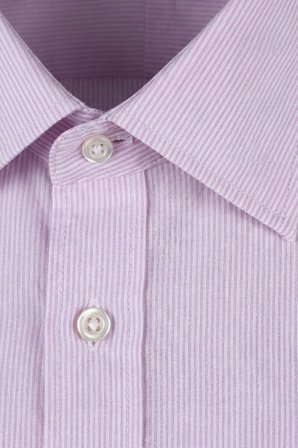 Bisse Lila Regular Fit Pamuk Cepsiz Uzun  Gömlek BSGMKLS25315_D44