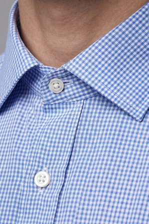 Bisse Regular Fit Erkek Uzun Kollu Cepsiz Mavi Gömlek  BSGMKLS25321_D35