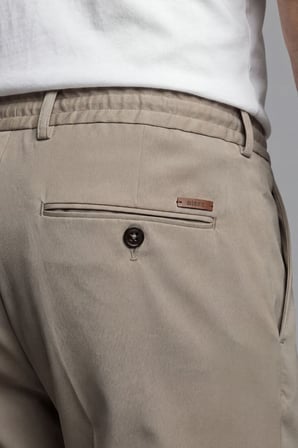 Bisse Erkek Lastikli Bağcıklı Spor Jogger Bej Pantolon PNS25K25202_D07