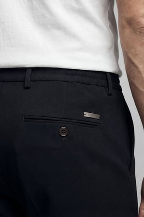 Bisse Siyah Cepli Fermuarlı Jogger Lastikli Spor Pantolon PNS25K25203_D99