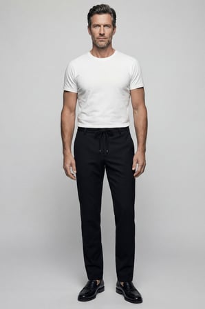 Bisse Siyah Cepli Fermuarlı Jogger Lastikli Spor Pantolon PNS25K25203_D99