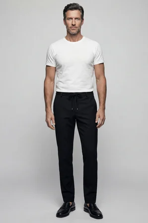 Bisse Siyah Cepli Fermuarlı Jogger Lastikli Spor Pantolon PNS25K25203_D99