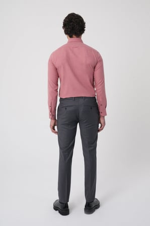 Bisse Koyu Gri Yün Klasik Jogger Marfil  Spor Pantolon PNS25K25204_56