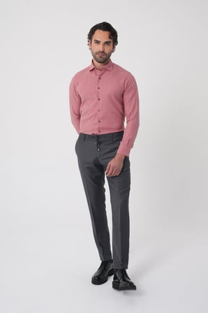 Bisse Koyu Gri Yün Klasik Jogger Marfil  Spor Pantolon PNS25K25204_56
