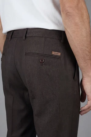 Bisse Erkek Jogger Klasik Marfil Kahve Pantolon PNS25K25204_D11