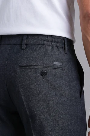Bisse Antrasit Yün Fermuarlı Klasik Jagger Marfi̇l Spor Pantolon PNS25K25204_D58