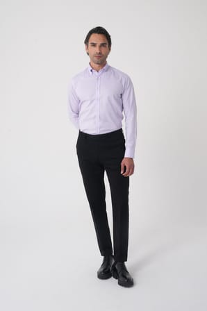 Bisse Siyah Pamuk Cepli Klasik Spor Pantolon PNS25K25205_D99