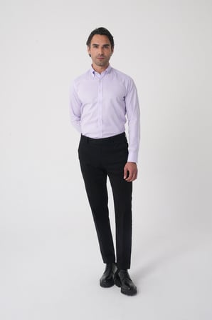 Bisse Siyah Pamuk Cepli Klasik Spor Pantolon PNS25K25205_D99