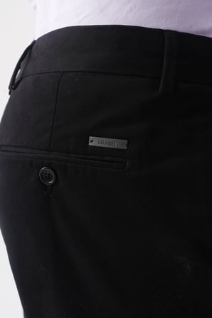 Bisse Siyah Pamuk Cepli Klasik Spor Pantolon PNS25K25205_D99