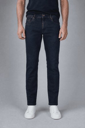 Bisse Lacivert Denim Fermuarlı Yikamali Jean Pantolon PNJ25K25204_D39