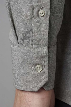Bisse Erkek Regular Fit Uzun Kol Keten Paşa Yaka Cepsiz Yeşil Gömlek BSGMKTN25325_D47