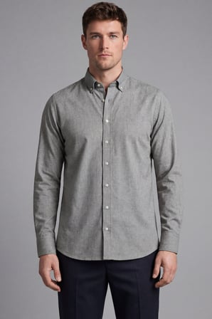 Bisse Erkek Regular Fit Uzun Kol Keten Paşa Yaka Cepsiz Yeşil Gömlek BSGMKTN25325_D47