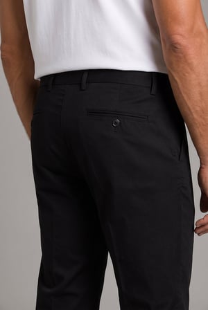 Bisse Siyah Fermuarlı Klasik Spor Pantolon PNS25K25206_D99