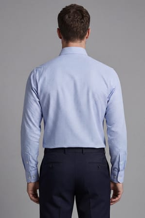 Bisse Regular Fit Uzun Kol Paşa Yaka Cepsiz Pamuk Mavi Erkek Gömlek BSGMEKS25334_D35