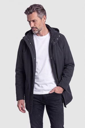 Bisse Siyah Casual Kapüşonlu Mont MN25K25201_D99