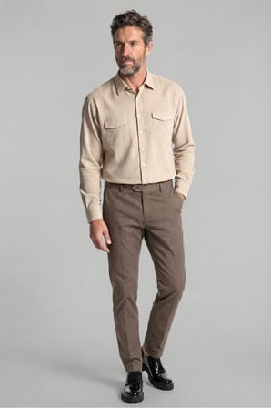 Bisse Bej Cepli Fermuarlı Klasik Spor Pantolon PNS25K25205_D07-2