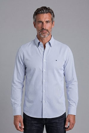 Bisse Gri Regular Fit Pamuk Uzun Yaka Gömlek GMEKS252172_E55
