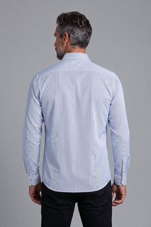 Bisse Gri Regular Fit Pamuk Uzun Yaka Gömlek GMEKS252172_E55