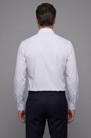 Bisse Uzun Kollu Regular Fit Klasik B Yaka Tek Cep Erkek Gri Gömlek GMCZG252173_E55