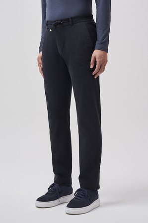 Bisse Siyah Pamuk Polyester Viskon  Jogger Spor Pantolon BSPNS25K25502_D99