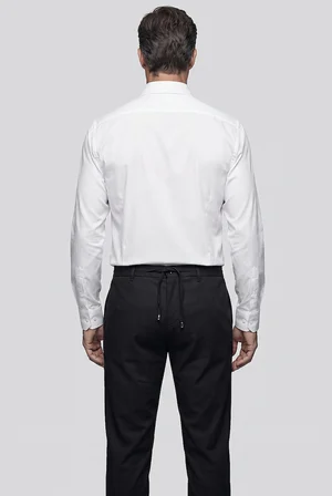 Bisse Beyaz Regular Fit Cepsiz Klasik Uzun Yaka Gömlek GMKLS252183_D01