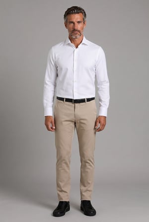 Bisse Beyaz Regular Fit Cepsiz Uzun Yaka Gömlek GMKLS252182_D01
