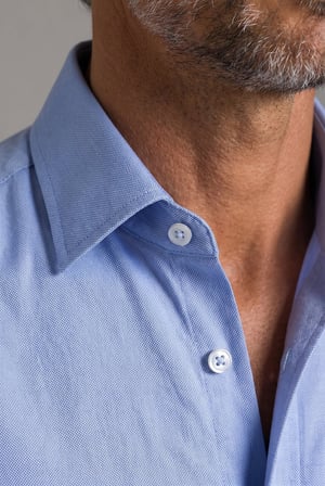 Bisse Mavi Regular Fit Cepsiz Klasik Uzun İtalyan Yaka Gömlek GMKLS252181_D35