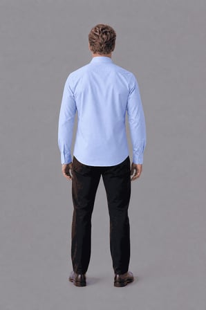 Bisse Mavi Regular Fit Cepsiz Klasik Uzun Yaka Gömlek GMKLS252180_D35