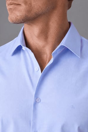 Bisse Mavi Regular Fit Cepsiz Klasik Uzun Yaka Gömlek GMKLS252180_D35
