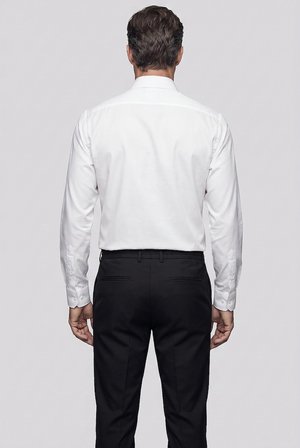 Bisse Beyaz Regular Fit Cepsiz Klasik Uzun Yaka Gömlek GMKLS252179_D01