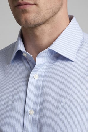 Bisse Açık Mavi Regular Fit Pamuk Cepsiz Uzun İtalyan Yaka Açik Gömlek BSGMCZG25565_33