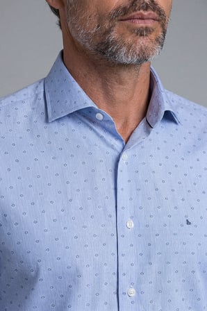 Bisse Koyu Mavi Regular Fit Pamuk Cepsiz Uzun İtalyan Yaka Gömlek BSGMCZG25565_36