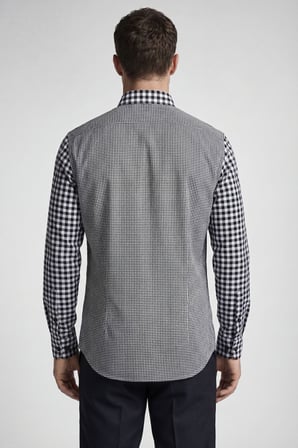 Bisse Siyah Regular Fit Pamuk Cepsiz Klasik Uzun Paşa Gömlek BSGMEKS25562_D99