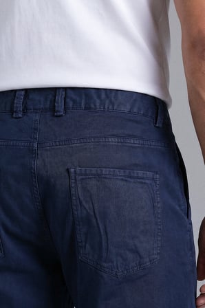 Bisse Lacivert Fermuarlı Parça Boya Spor Pantolon PNS25K25212_D39