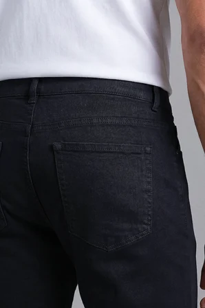 Bisse Siyah Fermuarlı Parça Boya Spor Pantolon PNS25K25212_D99