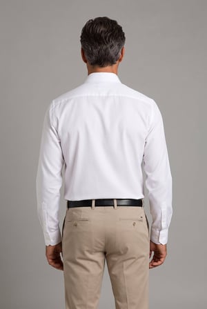 Bisse BeYaz Grubu Regular Fit Pamuk Cepsiz Klasik Uzun Yaka oiron Gömlek GMKLS252200_D01
