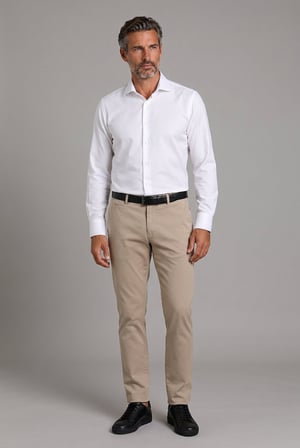 Bisse BeYaz Grubu Regular Fit Pamuk Cepsiz Klasik Uzun Yaka oiron Gömlek GMKLS252200_D01